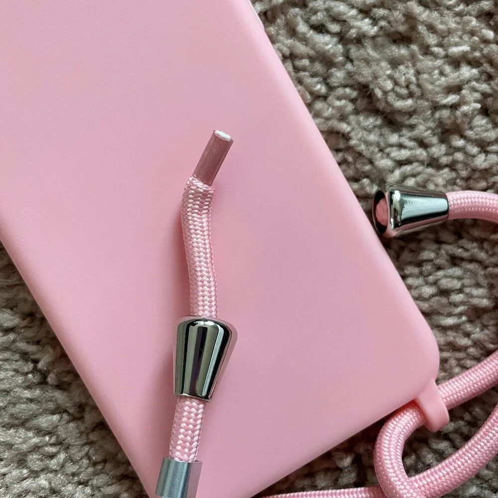 Iphone 10 silicone shockproof protective case with adjusable crossbody/neck cord